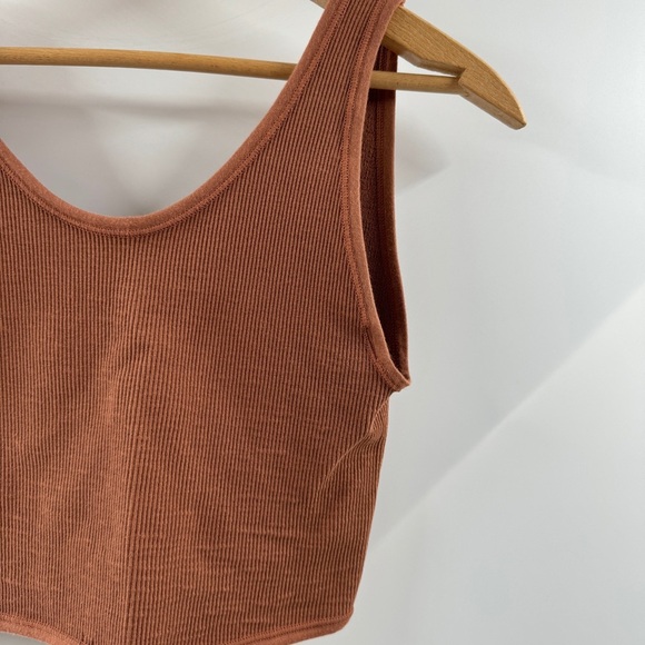 Urban Outfitters Out From Under Dual-Look Ribbed Tank Top – Brown, Size M/L - Picture 3 of 8